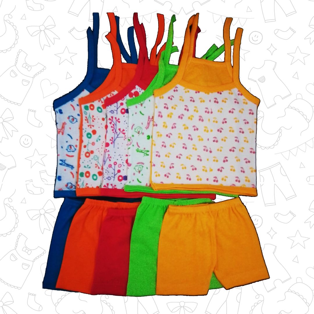 Photo 1 of 1 - Adorable 100% Cotton Baby Girl's 5-Piece Set | UTHIRAA GARMENTS